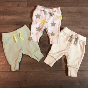 Cat & Jack 3 Pack Gender Neutral Pants Newborn
